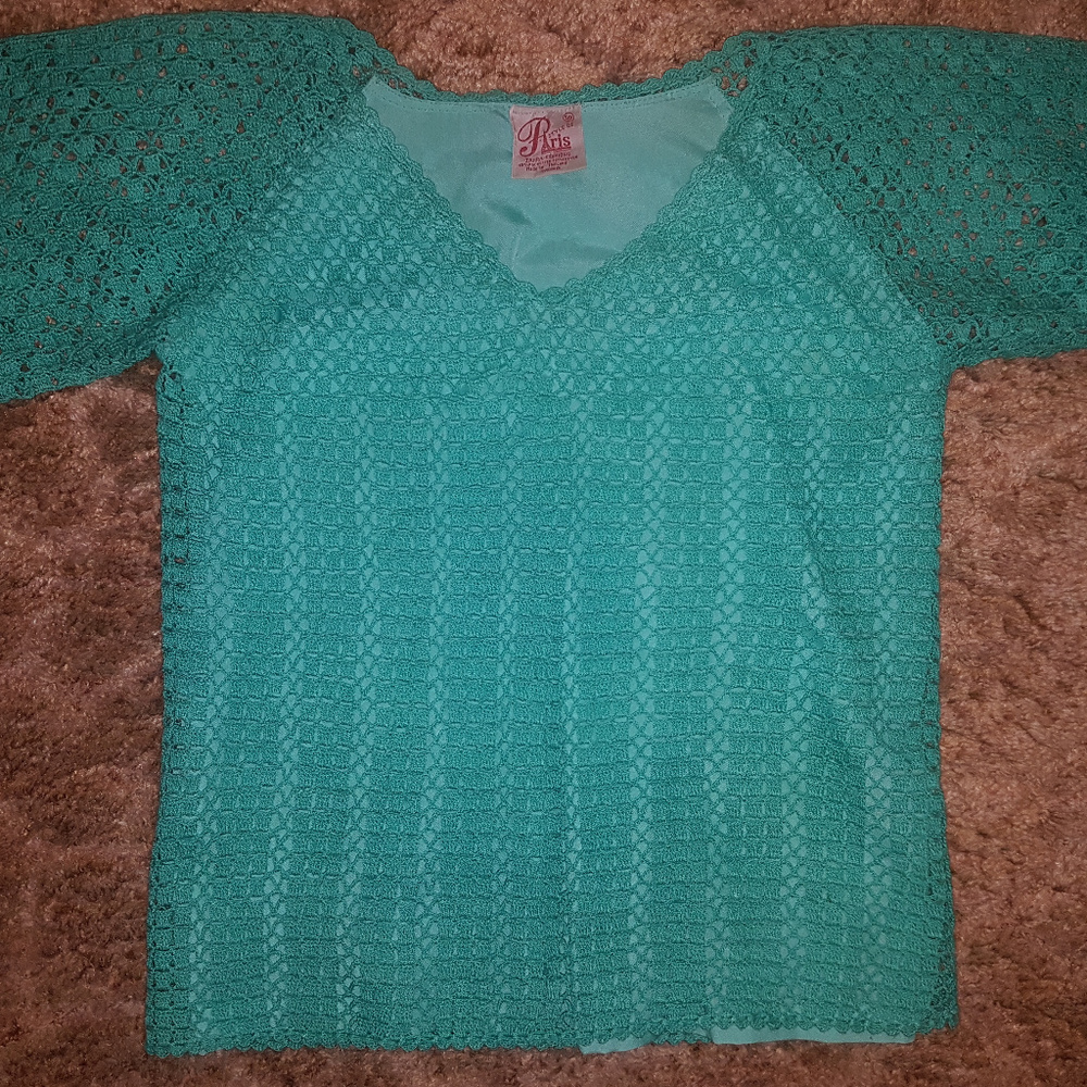 Zahra Fashions Style de Paris Knitted Mesh Blouse